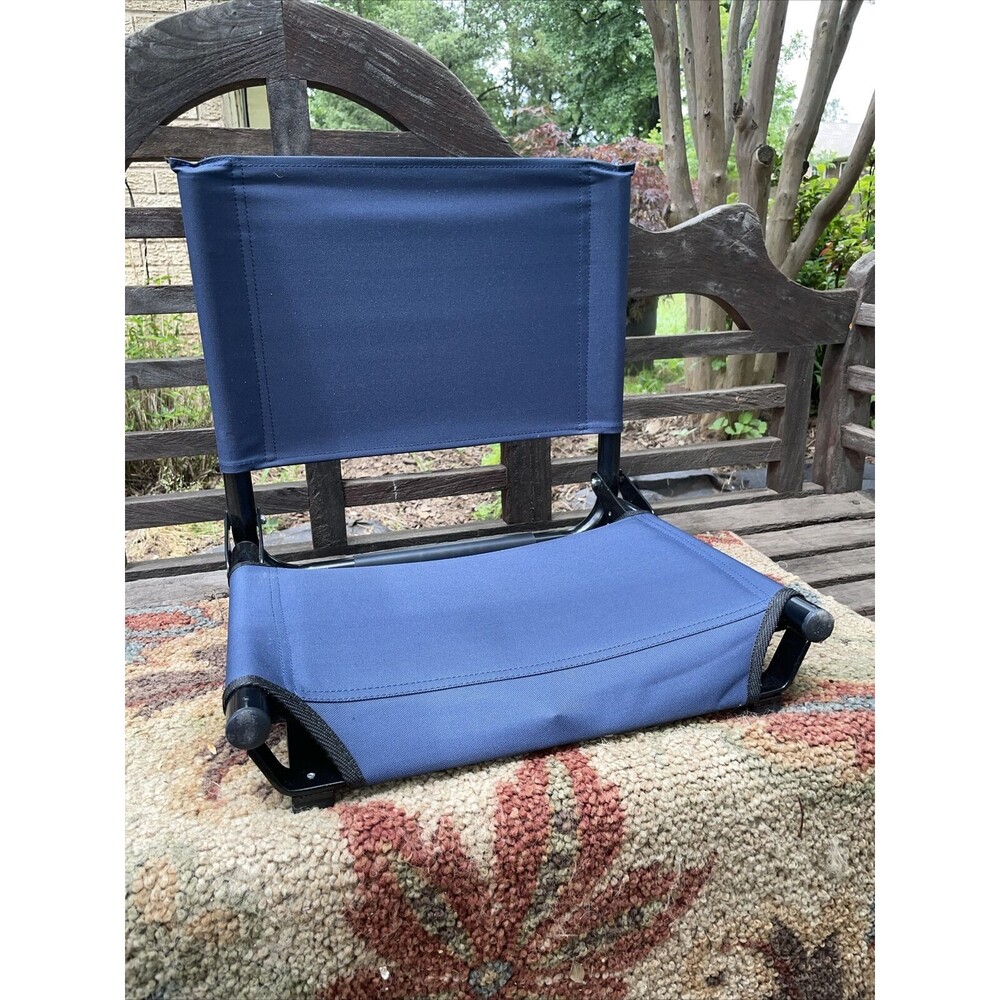 THE STADIUM CHAIR (Game Changer) Blue Folding Stadium Chair Bleacher Seat  Nice
